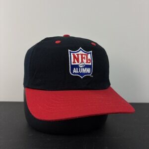 Vintage Y2K NFL Alumni Football Hat Two Tone Black Cap Strapback Adjustable